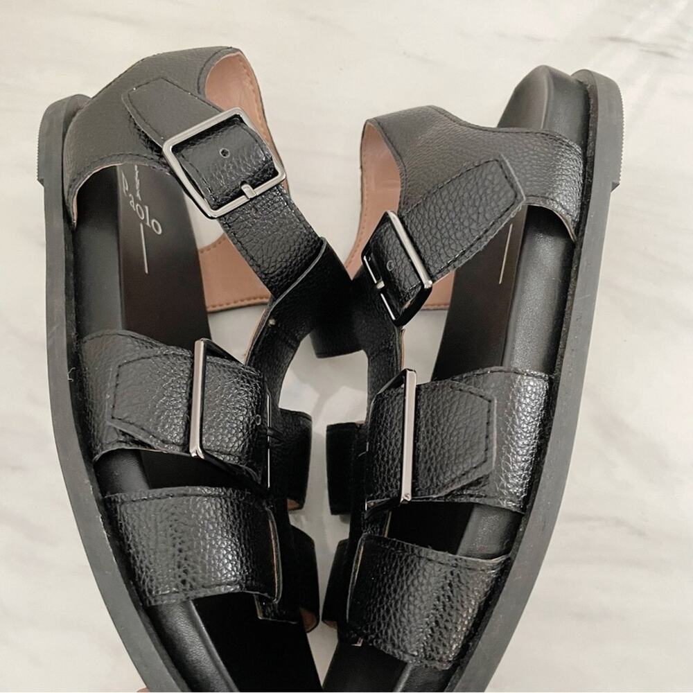 Paolo Leather Sandals Black 5.5 - Picture 4 of 9